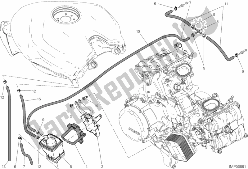 Todas las partes para Filtro De Recipiente de Ducati Superbike 1199 Panigale ABS USA 2014